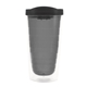 aerial view a black lid & smoke gray tumbler 16 oz double wall acrylic orbit tumbler, image 5 of 5