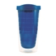 aerial view a blue lid & blue tumbler 16 oz double wall acrylic orbit tumbler, image 2 of 3