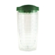 aerial view a green lid & clear tumbler 16 oz double wall acrylic orbit tumbler, image 2 of 3