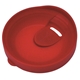 aerial view a maroon red lid & clear tumbler 16 oz double wall acrylic orbit tumbler, image 2 of 2