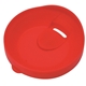 aerial view a red lid & clear tumbler 16 oz double wall acrylic orbit tumbler, image 4 of 4