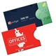 a group of rfid open thumb card holder full color