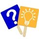 a group of square sandwich mini hand fan full color (2 sides) - paper products