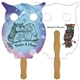 a group of owl fast hand fan (2 sides) - paper products