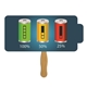 a group of battery fast hand fan (1 side) - paper products