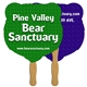 a group of grizzly bear hand fan full color (2 sides) - paper products