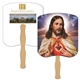 a group of religious sacred heart hand fan