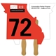 a group of missouri state shape auction hand fan full color - paper products