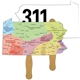 a group of pennsylvania state shape auction hand fan full color - paper products