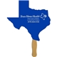 a group of texas state shape hand fan full color (1 side) - paper products