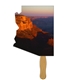 a group of arizona state shape fast hand fan (1 side) - paper products