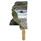 a group of mississippi state shape hand fan full color (1 side) - paper products