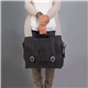 aerial view a black willow rock leather computer briefcase, image 1 of 3