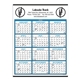 a blue full year view single sheet commercial calendar