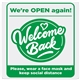 a white economy plastic signs 100-125 sq. in.
