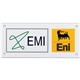 aerial view a white economy plastic signs 50-75 sq. in., image 1 of 2
