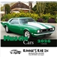 aerial view a multi-color muscle cars wall calendar 2026 spiral bound, image 1 of 3