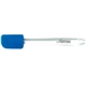 a blue clear handle silicone spatula