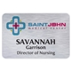 a group of savannah custom metal name badge (custom sized between 6 and 9 sq. in.)