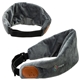 aerial view a gray crown eye mask with wireless headset, image 1 of 4