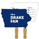 a group of iowa state shape fast hand fan (2 sides) - paper products