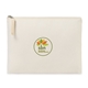 aerial view a natural aware(tm) recycled cotton zippered pouch, image 1 of 3