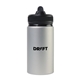 aerial view a silver jett aluminum straw lid hydration bottle - 16 oz, image 1 of 4