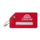 aerial view a red silicone luggage tag, image 1 of 3