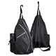 aerial view a black pickleball sling bag, image 1 of 5