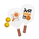 aerial view a white paddles with yellow balls smasher pickleball set white, image 1 of 2