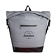 aerial view a gray waterproof insulated backpack cooler, image 1 of 4
