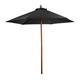 a black 7 fsc wood market umbrella
