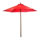 a red 7 fsc wood market umbrella