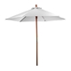 a white 7 fsc wood market umbrella