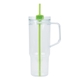 aerial view a green oliver 40 oz clear as travel mug, image 1 of 5