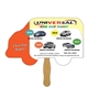 a group of truck hand fan full color (1 side) - paper products