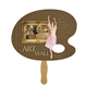 a group of artist pallet hand fan full color (1 side) - paper products