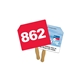 a group of price tag auction sandwiched hand fan full color - paper products