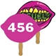 a group of lemon / lime auction sandwiched hand fan full color - paper products
