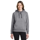 aerial view a cs gr lh/ wh 025 under armour ladies rival fleece hooded sweatshirt, image 1 of 8