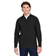 aerial view a black devon jones crownlux performance(r) mens windsor welded quarter - zip, image 1 of 10