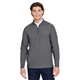aerial view a graphite devon jones crownlux performance(r) mens windsor welded quarter - zip, image 1 of 10