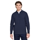 aerial view a navy devon jones crownlux performance(r) mens windsor welded quarter - zip, image 1 of 10