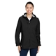 aerial view a black dri duck ladies challenger full - zip waterproof jacket, image 1 of 8