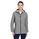 aerial view a grey dri duck ladies challenger full - zip waterproof jacket, image 1 of 8