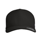 aerial view a black spyder resystr flexfit snapback hat, image 1 of 4