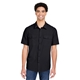aerial view a black core365 mens ultra uvp(r) marina shirt, image 1 of 10