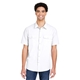 aerial view a white core365 mens ultra uvp(r) marina shirt, image 1 of 10