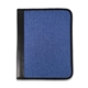 a blue heathered padfolio