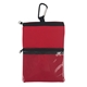 a red golf accessory pouch with carabiner